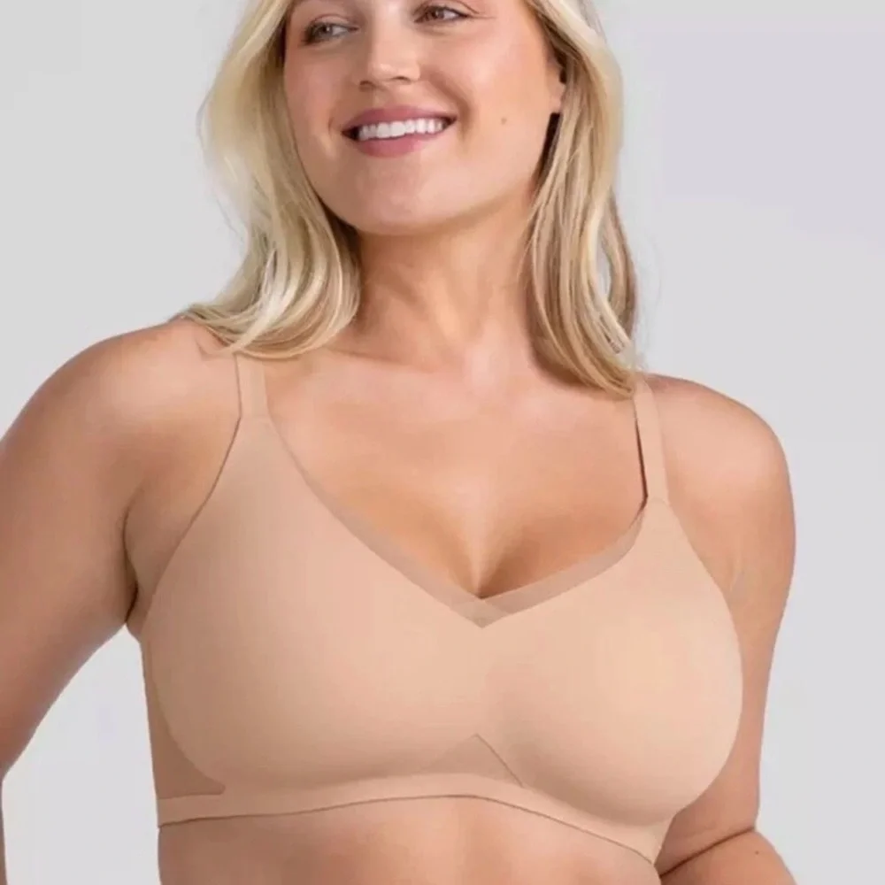 HONEYLOVE CROSSOVER WIRELESS BRA SAND NEW PLUS SIZE 40DD